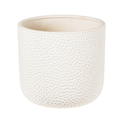 GloboStar® Artificial Garden PARGA 20452 Πήλινο Κεραμικό Κασπώ Γλάστρα - Flower Pot Μπεζ Φ23cm x Υ20.5cm