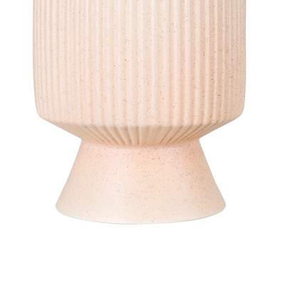 GloboStar® Artificial Garden CAPRI 20470 Πήλινο Κεραμικό Κασπώ Γλάστρα - Flower Pot Απαλό Μπεζ Φ9.5cm x Υ25cm