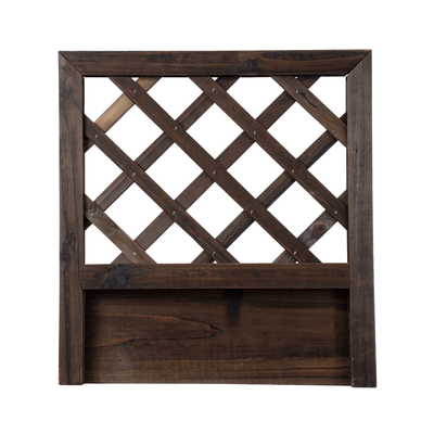 GloboStar® Artificial Garden SIKINOS 20477 Επιτοίχιο Ξύλινο Κασπώ Γλάστρα - Flower Pot Καφέ Φ38cm x Υ45cm