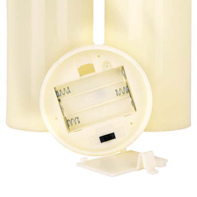 GloboStar® S-79551 ΣΕΤ 3 Διακοσμητικών Realistic Κεριών με LED - Μπαταρίας Ψυχρό Λευκό 6000K