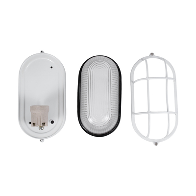 GLOBOSTAR® BOATLIGHT 61582 Vintage Φωτιστικό Καραβοχελώνα Τοίχου - Απλίκα με Ντουί 1 x E27 AC 220-240V Αδιάβροχο IP65 - Λευκό Ματ - Μ21 x Π10.4 x Υ9cm