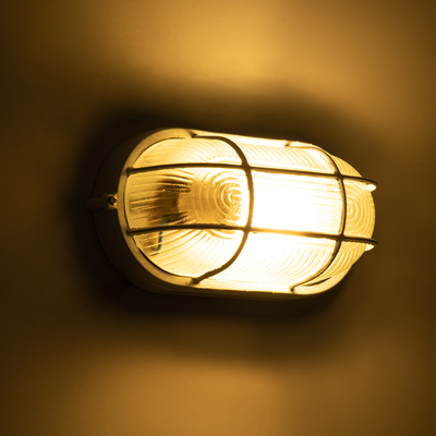 GLOBOSTAR® BOATLIGHT 61582 Vintage Φωτιστικό Καραβοχελώνα Τοίχου - Απλίκα με Ντουί 1 x E27 AC 220-240V Αδιάβροχο IP65 - Λευκό Ματ - Μ21 x Π10.4 x Υ9cm