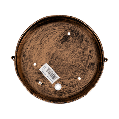 GLOBOSTAR® BOATLIGHT 61587 Vintage Φωτιστικό Καραβοχελώνα Τοίχου & Οροφής με Ντουί 1 x E27 AC 220-240V Αδιάβροχο IP65 - Χάλκινο Εφέ Σκουριάς Ματ - Μ17.5 x Π17.5 x Υ9cm