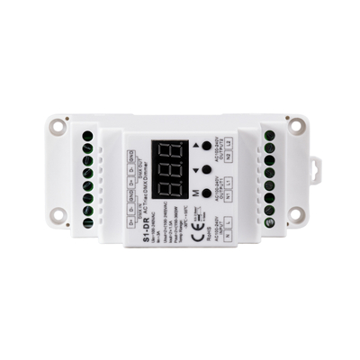 GLOBOSTAR® SKYDANCE-S1-DR 70670 AC Trailing Edge DMX Dimmer Ράγας με 2 x 1.5A 360W Κανάλια AC 220-240V 3A 720W Max IP20 - DMX512 & RDM - Μ11.5 x Π5 x Υ6.5cm - 5 Χρόνια Εγγύηση