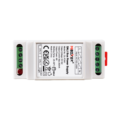 GLOBOSTAR® MiBOXER-DL-POW1 71420 DC DALI BUS Τροφοδοτικό/Μετασχηματιστής SELV Ράγας με 2 x 125mA 2W Κανάλια AC 220-240V σε DC 16V 250mA 4W Max IP20 - DALI BUS - Μ9 x Π3.4 x Υ6cm - 5 Χρόνια Εγγύηση