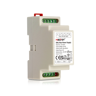 GLOBOSTAR® MiBOXER-DL-POW1 71420 DC DALI BUS Τροφοδοτικό/Μετασχηματιστής SELV Ράγας με 2 x 125mA 2W Κανάλια AC 220-240V σε DC 16V 250mA 4W Max IP20 - DALI BUS - Μ9 x Π3.4 x Υ6cm - 5 Χρόνια Εγγύηση