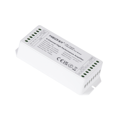 GLOBOSTAR® MiBOXER-PA5 71429 DC Ενισχυτής Ισχύος & Σήματος Υψηλής Ταχύτητας με 5 x 6A 144W Κανάλια DC 12-24V 15A 360W Max IP20 - Μ11.4 x Π4.9 x Υ2.8cm - 5 Χρόνια Εγγύηση