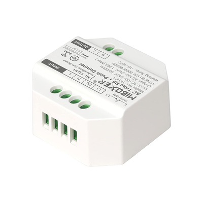 GLOBOSTAR® MiBOXER-TRI-C1 71432 AC Triac RF 2.4Ghz & Push Dimmer με 1 x 1.36A 300W Κανάλι AC 220-240V 1.36A 300W Max IP20 - RF 2.4Ghz & Push Dimming - Μ5 x Π5 x Υ2.3cm - 5 Χρόνια Εγγύηση