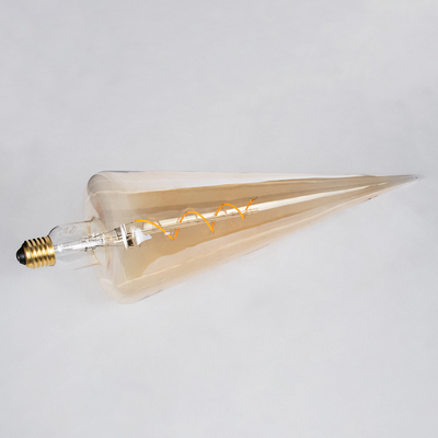 GLOBOSTAR® SPEAR 99023 Λάμπα E27 CT100 LED 6W 420lm 360° AC 220-240V IP20 Ultra Θερμό Λευκό 2200K Dimmable - Soft S Spiral Filament Chip - Μελί - Μ10 x Π10 x Υ28cm - 3 Χρόνια Εγγύηση