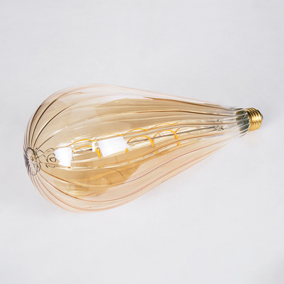 GLOBOSTAR® ZEPPELIN 99024 Λάμπα E27 OT120 LED 6W 420lm 360° AC 220-240V IP20 Ultra Θερμό Λευκό 2200K Dimmable - Soft S Spiral Filament Chip - Μελί - Μ12 x Π12 x Υ46cm - 3 Χρόνια Εγγύηση