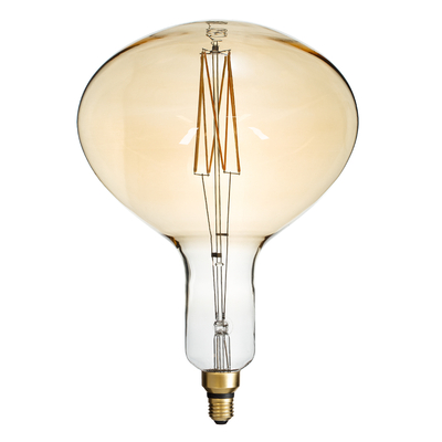 GLOBOSTAR® BUTTERNUT 99027 Λάμπα E27 R280 LED 6W 420lm 360° AC 220-240V IP20 Ultra Θερμό Λευκό 2200K Dimmable - Zig Long Filament Chip - Μελί - Μ28 x Π28 x Υ41cm - 3 Χρόνια Εγγύηση