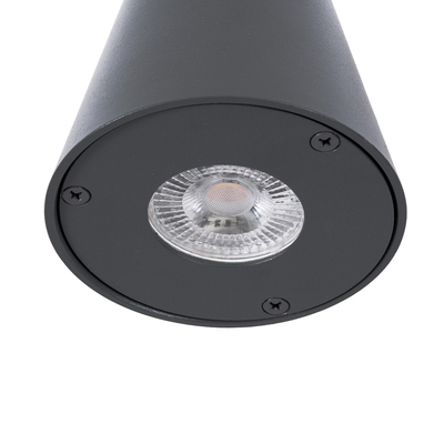 GLOBOSTAR® GARDENIA 60794 Μοντέρνο Φωτιστικό Τοίχου - Απλίκα με Ντουί 1 x GU10 AC 220-240V Αδιάβροχο IP65 - Γκρι Ανθρακί Ματ - Μ9.5 x Π13 x Υ7.7cm