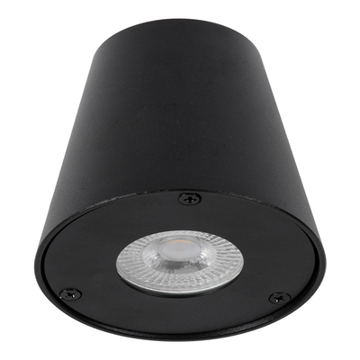 GLOBOSTAR® GARDENIA 60795 Μοντέρνο Φωτιστικό Τοίχου - Απλίκα με Ντουί 1 x GU10 AC 220-240V Αδιάβροχο IP65 - Μαύρο Ματ - Μ9.5 x Π13 x Υ7.7cm