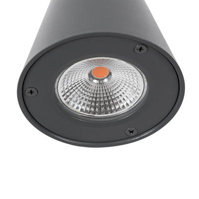 GLOBOSTAR® GARDENIA 60798 Μοντέρνο Φωτιστικό Τοίχου - Απλίκα LED 7W 700lm 60° AC 220-240V Αδιάβροχο IP65 Θερμό Λευκό 2700K - Bridgelux COB Chip & TÜV SÜD Driver - Γκρι Ανθρακί Ματ - Μ9.5 x Π13 x Υ7.7cm - 5 Χρόνια Εγγύηση