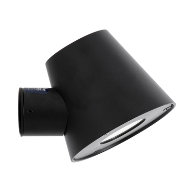 GLOBOSTAR® GARDENIA 60799 Μοντέρνο Φωτιστικό Τοίχου - Απλίκα LED 7W 700lm 60° AC 220-240V Αδιάβροχο IP65 Θερμό Λευκό 2700K - Bridgelux COB Chip & TÜV SÜD Driver - Μαύρο Ματ - Μ9.5 x Π13 x Υ7.7cm - 5 Χρόνια Εγγύηση