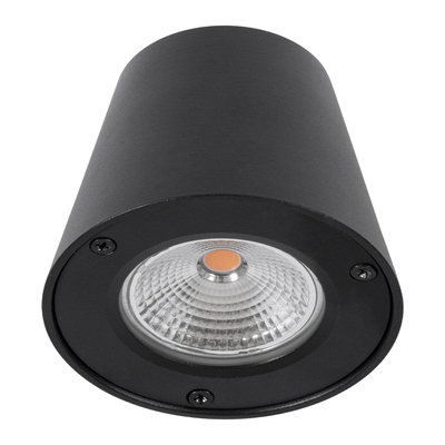 GLOBOSTAR® GARDENIA 60799 Μοντέρνο Φωτιστικό Τοίχου - Απλίκα LED 7W 700lm 60° AC 220-240V Αδιάβροχο IP65 Θερμό Λευκό 2700K - Bridgelux COB Chip & TÜV SÜD Driver - Μαύρο Ματ - Μ9.5 x Π13 x Υ7.7cm - 5 Χρόνια Εγγύηση
