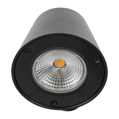 GLOBOSTAR® GARDENIA 60799 Μοντέρνο Φωτιστικό Τοίχου - Απλίκα LED 7W 700lm 60° AC 220-240V Αδιάβροχο IP65 Θερμό Λευκό 2700K - Bridgelux COB Chip & TÜV SÜD Driver - Μαύρο Ματ - Μ9.5 x Π13 x Υ7.7cm - 5 Χρόνια Εγγύηση