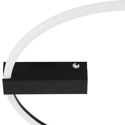 GLOBOSTAR® CINDERELLA 60980 Μοντέρνο Φωτιστικό Οροφής LED 30W 3360lm 360° AC 220-240V IP20 Ρυθμιζόμενο Λευκό CCT με Χειριστήριο από 2700K έως 6000K Dimmable - Lumileds SMD Chip - Μαύρο Ματ - Μ50 x Π50 x Υ5cm - 3 Χρόνια Εγγύηση