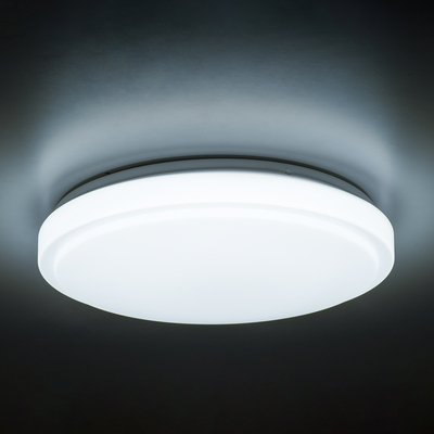 GLOBOSTAR® EMERGANO 60992 Φωτιστικό Πλαφονιέρα Οροφής με Ενσωματωμένο Σύστημα Emergency Li-ion 3450mAh/12.8Wh με Αυτονομία 3hrs LED 30W 3000lm 120° AC 220-240V Αδιάβροχο IP54 Ψυχρό Λευκό 6000K - Lumileds SMD Chip - Λευκό Γαλακτερό - Μ38 x Π38 x Υ5.3cm - 3 Χρόνια Εγγύηση