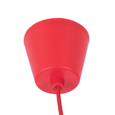 GLOBOSTAR® CABLITO 61551 Μοντέρνο Κρεμαστό Φωτιστικό Οροφής με Ντουί 1 x E27 AC 220-240V IP20 - Κόκκινο - Μ4 x Π4 x Υ110cm