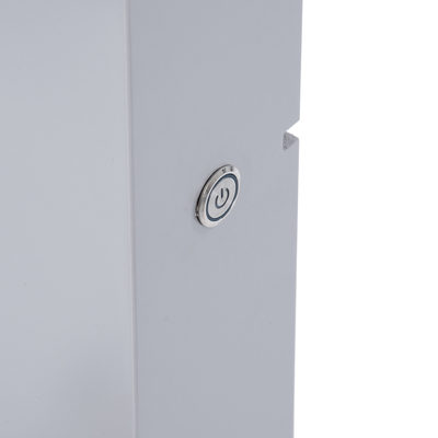 GloboStar® MAKEUP MIRROR-60x90-3 Μοντέρνος Καθρέπτης Μακιγιάζ με Πλαίσιο Φυσικού Ξύλου με Διακόπτη On/Off 10 x E27 AC220-240V - Μ60 x Π7 x Υ90cm - Γκρι Τσιμέντου