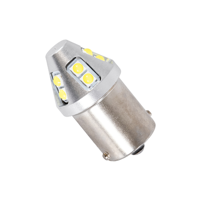 GLOBOSTAR® P21W-1156 81457 Λάμπα P21W 1156 BA15S CANbus LED 6W 600lm 360° DC 12-24V IP20 Ψυχρό Λευκό 6000K - 12 x Epistar SMD3030 Chip - Μ1.8 x Π1.8 x Υ5cm - 1 Χρόνο Εγγύηση