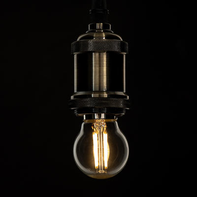 GLOBOSTAR® SPHERE 99005 Λάμπα E27 G45 LED 5W 500lm 360° AC 220-240V IP20 Θερμό Λευκό 2700K Dimmable - Long Filament Chip - Διάφανο - Μ4.5 x Π4.5 x Υ7.5cm - 3 Χρόνια Εγγύηση