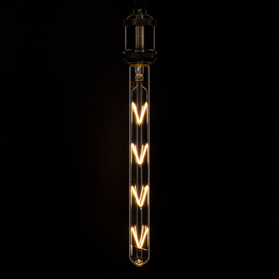 GLOBOSTAR® TUBIS 99020 Λάμπα Σωλήνας E27 T30 LED 8W 800lm 360° AC 220-240V IP20 Θερμό Λευκό 2700K Dimmable - Long Filament Chip - Διάφανο - Μ3 x Π3 x Υ30cm - 3 Χρόνια Εγγύηση