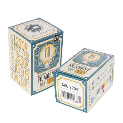 GLOBOSTAR® BUBBLE 99041 Λάμπα E27 G95 LED 12W 1080lm 360° AC 220-240V IP20 Ultra Θερμό Λευκό 2200K Dimmable - Long Filament Chip - Μελί - Μ9.5 x Π9.5 x Υ13.7cm - 3 Χρόνια Εγγύηση