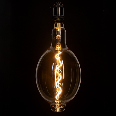 GLOBOSTAR® MANGOS 99170 Λάμπα E27 BT180 LED 6W 420lm 360° AC 220-240V IP20 Ultra Θερμό Λευκό 2200K Dimmable - Soft S Spiral Filament Chip - Μελί - Μ18 x Π18 x Υ39cm - 3 Χρόνια Εγγύηση