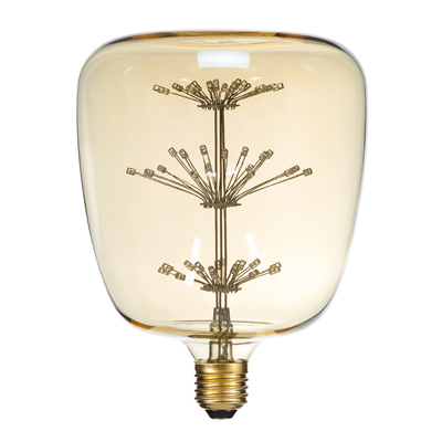 GLOBOSTAR® BARREL 99209 Λάμπα E27 G145 LED 1.6W 140lm 360° AC 220-240V IP20 Ultra Θερμό Λευκό 2200K - Diode HP Filament Chip - Μελί - Μ14.5 x Π14.5 x Υ19cm - 3 Χρόνια Εγγύηση