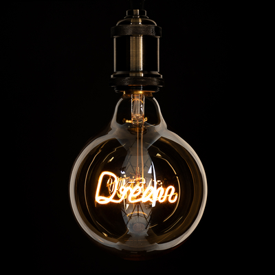 GLOBOSTAR® DREAM 99255 Λάμπα E27 G125 LED 2.4W 204lm 360° AC 220-240V IP20 Ultra Θερμό Λευκό 2200K Dimmable - Filament Chip - Μελί - Μ12.5 x Π12.5 x Υ18cm - 3 Χρόνια Εγγύηση