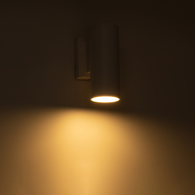 GLOBOSTAR® WALLY 77870 Μοντέρνο Φωτιστικό Τοίχου - Απλίκα με Ντουί 1 x GU10 AC 220-240V Αδιάβροχο IP65 - Λευκό Ματ - Μ6.4 x Π11 x Υ17cm