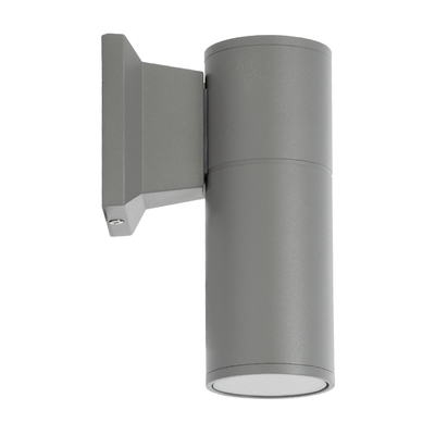 GLOBOSTAR® WALLY 77874 Μοντέρνο Φωτιστικό Τοίχου - Απλίκα με Ντουί 1 x GU10 AC 220-240V Αδιάβροχο IP65 - Γκρι - Μ6.4 x Π11 x Υ17cm