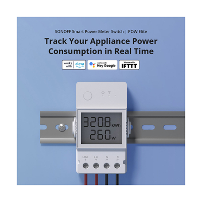 GloboStar® 80079 SONOFF POW Elite POWR316D Smart WiFi Real Time Power Consumption AC 100-240V MAX 16A