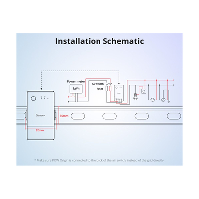 GloboStar® 80083 SONOFF POWR316 POW ORIGIN Smart LAN & WiFi 2.4GHz Power Meter Switch AC 100-240V Max 16A