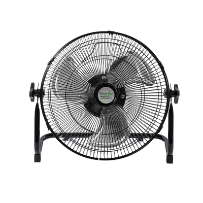 GloboStar® SOLARO-FAN 85352 Solar Fan Αυτόνομος Ηλιακός Επιδαπέδιος Ανεμιστήρας 25W 2 Λειτουργιών Ρεύματος με AC 220-240V ή με Φωτοβολταϊκό Panel 9V 12W & Επαναφορτιζόμενη Μπαταρία Li-ion 7.4V 4400mAh - 12 Ταχύτητες - Ενσωματωμένο USB 2.0 Charger Συσκευών - IP20 - Μ42 x Π20 x Υ35cm - Μαύρο & Ασημί - 2 Years Warranty