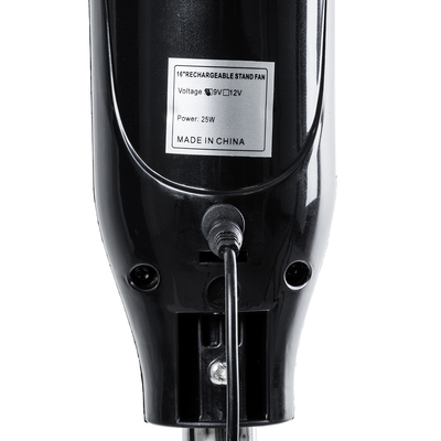 GloboStar® SOLARA-FAN 85356 Solar Fan Αυτόνομος Ηλιακός Επιδαπέδιος Ανεμιστήρας 25W 2 Λειτουργιών Ρεύματος με AC 220-240V ή με Φωτοβολταϊκό Panel 9V 12W & Επαναφορτιζόμενη Μπαταρία Li-ion 7.4V 4400mAh - 3 Ταχύτητες - Ενσωματωμένο USB 2.0 Charger Συσκευών - IP20 - Μ44 x Π37.5 x Υ132cm - Μαύρο - 2 Years Warranty