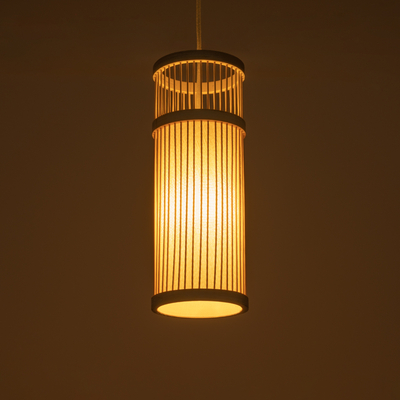 GLOBOSTAR® HIBISCUS 01937 Boho Κρεμαστό Φωτιστικό Οροφής με Ντουί 1 x E27 AC 220-240V IP20 - Μπεζ - Μ13 x Π13 x Υ35cm