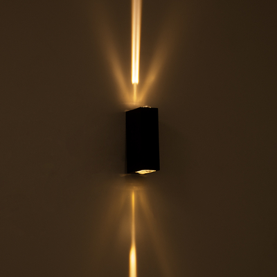 GLOBOSTAR® LINOR 60528 Μοντέρνο Φωτιστικό Τοίχου - Απλίκα LED 10W 1000lm 10° AC 220-240V Αδιάβροχο IP65 Θερμό Λευκό 2700K - Bridgelux COB Chip & TÜV SÜD Driver - Γκρι Ανθρακί Ματ - Μ12.5 x Π6 x Υ4cm - 5 Χρόνια Εγγύηση