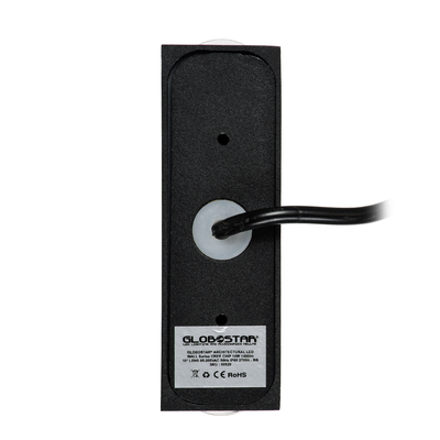 GLOBOSTAR® LINOR 60529 Μοντέρνο Φωτιστικό Τοίχου - Απλίκα LED 10W 1000lm 10° AC 220-240V Αδιάβροχο IP65 Θερμό Λευκό 2700K - Bridgelux COB Chip & TÜV SÜD Driver - Μαύρο Ματ - Μ12.5 x Π6 x Υ4cm - 5 Χρόνια Εγγύηση