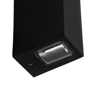 GLOBOSTAR® LINOR 60529 Μοντέρνο Φωτιστικό Τοίχου - Απλίκα LED 10W 1000lm 10° AC 220-240V Αδιάβροχο IP65 Θερμό Λευκό 2700K - Bridgelux COB Chip & TÜV SÜD Driver - Μαύρο Ματ - Μ12.5 x Π6 x Υ4cm - 5 Χρόνια Εγγύηση