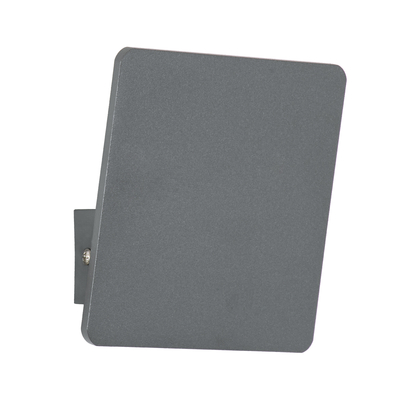 GLOBOSTAR® CUADRADO 60570 Μοντέρνο Φωτιστικό Τοίχου - Απλίκα LED 10W 1000lm 60° AC 220-240V Αδιάβροχο IP65 Θερμό Λευκό 2700K - Bridgelux COB Chip & TÜV SÜD Driver - Γκρι Ανθρακί Ματ - Μ14 x Π14 x Υ4.5cm - 5 Χρόνια Εγγύηση