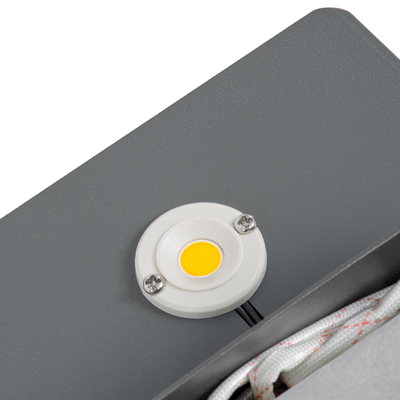 GLOBOSTAR® CUADRADO 60570 Μοντέρνο Φωτιστικό Τοίχου - Απλίκα LED 10W 1000lm 60° AC 220-240V Αδιάβροχο IP65 Θερμό Λευκό 2700K - Bridgelux COB Chip & TÜV SÜD Driver - Γκρι Ανθρακί Ματ - Μ14 x Π14 x Υ4.5cm - 5 Χρόνια Εγγύηση