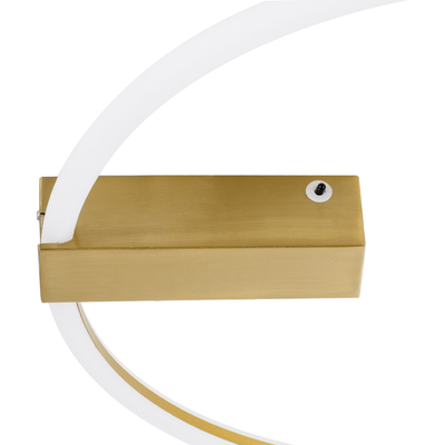 GLOBOSTAR® CINDERELLA 60982 Μοντέρνο Φωτιστικό Οροφής LED 30W 3360lm 360° AC 220-240V IP20 Ρυθμιζόμενο Λευκό CCT με Χειριστήριο από 2700K έως 6000K Dimmable - Lumileds SMD Chip - Χρυσό Βούρτσας - Μ50 x Π50 x Υ5cm - 3 Χρόνια Εγγύηση