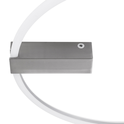 GLOBOSTAR® CINDERELLA 60983 Μοντέρνο Φωτιστικό Οροφής LED 30W 3360lm 360° AC 220-240V IP20 Ρυθμιζόμενο Λευκό CCT με Χειριστήριο από 2700K έως 6000K Dimmable - Lumileds SMD Chip - Νίκελ Βούρτσας - Μ50 x Π50 x Υ5cm - 3 Χρόνια Εγγύηση