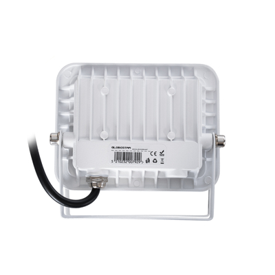 GLOBOSTAR® ATLAS 61409 Προβολέας LED 20W 2300lm 120° AC 220-240V Αδιάβροχο IP67 Θερμό Λευκό 2700K - Lumileds SMD Chip - TÜV Rheinland Certified - Λευκό Ματ - Μ12 x Π2.5 x Υ9.5cm - 5 Χρόνια Εγγύηση