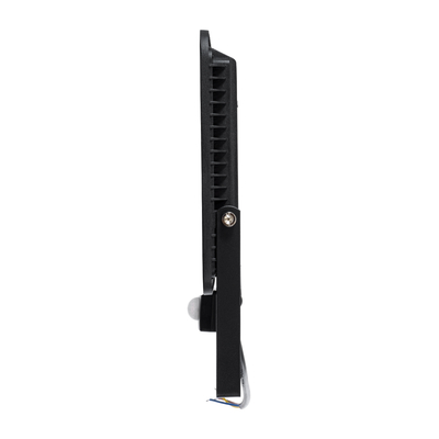 GLOBOSTAR® AURORA 61443 Προβολέας με Ανιχνευτή PIR / Αισθητήρα Κίνησης LED 100W 12500lm 120° AC 220-240V Αδιάβροχο IP67 Ψυχρό Λευκό 6000K - Lumileds SMD Chip - TÜV Rheinland Certified - Μαύρο Ματ - Μ25 x Π6.5 x Υ27.5cm - 3 Χρόνια Εγγύηση
