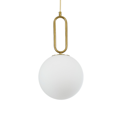 GLOBOSTAR® BELLISSIMO 61486 Μοντέρνο Κρεμαστό Φωτιστικό Οροφής με Ντουί 1 x E27 AC 220-240V IP20 - Λευκό & Χρυσό Πλατίνα - Μ20 x Π20 x Υ42cm