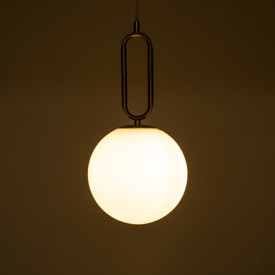 GLOBOSTAR® BELLISSIMO 61486 Μοντέρνο Κρεμαστό Φωτιστικό Οροφής με Ντουί 1 x E27 AC 220-240V IP20 - Λευκό & Χρυσό Πλατίνα - Μ20 x Π20 x Υ42cm